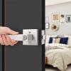 imageProbrico Gold Privacy Door Handle Lockset Heavy Duty Interior Door Lever for Bedroom Reversible Keyless Handleset Door Knob 10 PackBrushed Nickel