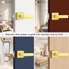 imageProbrico Gold Privacy Door Handle Lockset Heavy Duty Interior Door Lever for Bedroom Reversible Keyless Handleset Door Knob 10 PackGold