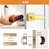 imageProbrico Gold Privacy Door Handle Lockset Heavy Duty Interior Door Lever for Bedroom Reversible Keyless Handleset Door Knob 10 PackGold