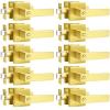 imageProbrico Gold Privacy Door Handle Lockset Heavy Duty Interior Door Lever for Bedroom Reversible Keyless Handleset Door Knob 10 PackGold