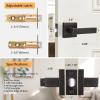 imageProbrico Gold Privacy Door Handle Lockset Heavy Duty Interior Door Lever for Bedroom Reversible Keyless Handleset Door Knob 10 PackOil Rubbed Bronze
