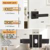imageProbrico Gold Privacy Door Handle Lockset Heavy Duty Interior Door Lever for Bedroom Reversible Keyless Handleset Door Knob 10 PackOil Rubbed Bronze