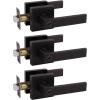 imageProbrico Gold Privacy Door Handle Lockset Heavy Duty Interior Door Lever for Bedroom Reversible Keyless Handleset Door Knob 10 PackOil Rubbed Bronze