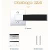 imageProbrico Heavy Duty Dummy Door Handle with Black Leather Hand Lever Square NonTurning Single Side Pull Only Lever for Closet or French Doors Polished Chrome 2 PackPolished Chrome