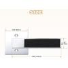 imageProbrico Heavy Duty Dummy Door Handle with Black Leather Hand Lever Square NonTurning Single Side Pull Only Lever for Closet or French Doors Polished Chrome 2 PackPolished Chrome