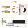 imageProbrico Heavy Duty Square Door Handle with Black Leather Hand Lever Keyless Passage Interior Door Levers for Hallway or Closet Polished Chrome 5 PackPolished Chrome