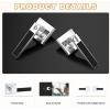 imageProbrico Heavy Duty Square Door Handle with Black Leather Hand Lever Keyless Passage Interior Door Levers for Hallway or Closet Polished Chrome 5 PackPolished Chrome
