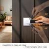 imageProbrico Heavy Duty Square Door Handle with Black Leather Hand Lever Keyless Passage Interior Door Levers for Hallway or Closet Polished Chrome 5 PackPolished Chrome