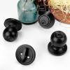 imageProbrico Oil Rubbed Bronze Door Knobs with Single Cylinder Deadbolts Exterior keyed Alike Handleset Combo Pack Lockset for Front Door and Outside Gate Set of 4Black