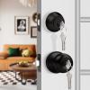 imageProbrico Oil Rubbed Bronze Door Knobs with Single Cylinder Deadbolts Exterior keyed Alike Handleset Combo Pack Lockset for Front Door and Outside Gate Set of 4Oil Rubbed Bronze