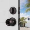 imageProbrico Oil Rubbed Bronze Door Knobs with Single Cylinder Deadbolts Exterior keyed Alike Handleset Combo Pack Lockset for Front Door and Outside Gate Set of 4Oil Rubbed Bronze