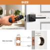 imageProbrico Privacy Black Door Handle Interior Lockset Heavy Duty Square Door Lever for Bedroom or Bathroom Reversible Keyless Slim Handleset Door Knob 10PackBlack