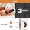 imageProbrico Privacy Black Door Handle Interior Lockset Heavy Duty Square Door Lever for Bedroom or Bathroom Reversible Keyless Slim Handleset Door Knob 10PackPolished Chrome