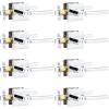 imageProbrico Privacy Black Door Handle Interior Lockset Heavy Duty Square Door Lever for Bedroom or Bathroom Reversible Keyless Slim Handleset Door Knob 10PackPolished Chrome