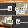 imageProbrico Privacy Black Door Handle Interior Lockset Heavy Duty Square Door Lever for Bedroom or Bathroom Reversible Keyless Slim Handleset Door Knob 10PackBrushed Nickel