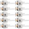 imageProbrico Privacy Black Door Handle Interior Lockset Heavy Duty Square Door Lever for Bedroom or Bathroom Reversible Keyless Slim Handleset Door Knob 10PackBrushed Nickel
