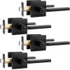imageProbrico Privacy Black Door Handle Interior Lockset Heavy Duty Square Door Lever for Bedroom or Bathroom Reversible Keyless Slim Handleset Door Knob 10PackBlack