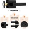imageProbrico Privacy Black Door Handle NonSlip Grip Heavy Duty Interior Door Handles for Bathroom Bedroom with Lock Square Knob Lockset for Left and Right Handed Doors 5 PackBlack