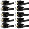 imageProbrico Privacy Black Door Handle NonSlip Grip Heavy Duty Interior Door Handles for Bathroom Bedroom with Lock Square Knob Lockset for Left and Right Handed Doors 5 PackBlack