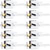 imageProbrico Privacy Door Handle Interior Heavy Duty Square Brushed Nickel Door Knobs for Bedroom Bathroom Reversible Keyless Door Lever Satin Nickel 10 PackPolished Chrome