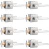 imageProbrico Privacy Door Handle Interior Heavy Duty Square Brushed Nickel Door Knobs for Bedroom Bathroom Reversible Keyless Door Lever Satin Nickel 10 PackBrushed Nickel