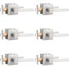 imageProbrico Privacy Door Handle Interior Heavy Duty Square Brushed Nickel Door Knobs for Bedroom Bathroom Reversible Keyless Door Lever Satin Nickel 10 PackBrushed Nickel