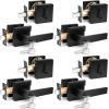 imageProbrico Satin Nickel Square Entry Levers Locksets and Single Cylinder Deadbolts Combination Set Heavy Duty Front Door Office Entrance Levers 3 Pack Keyed AlikeAll Same KeysBlack