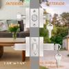 imageProbrico Satin Nickel Square Entry Levers Locksets and Single Cylinder Deadbolts Combination Set Heavy Duty Front Door Office Entrance Levers 3 Pack Keyed AlikeAll Same KeysBrushed Nickel