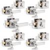 imageProbrico Satin Nickel Square Entry Levers Locksets and Single Cylinder Deadbolts Combination Set Heavy Duty Front Door Office Entrance Levers 3 Pack Keyed AlikeAll Same KeysBrushed Nickel