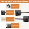imageProbrico Square Gold Passage Door Handle Heavy Duty Brass Keyless Door Lever Lock for Hallway Closet Interior Door Knobs Lockset Slim Handed Levers 10 PackBlack