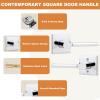 imageProbrico Square Gold Passage Door Handle Heavy Duty Brass Keyless Door Lever Lock for Hallway Closet Interior Door Knobs Lockset Slim Handed Levers 10 PackPolished Chrome