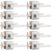 imageProbrico Square Gold Passage Door Handle Heavy Duty Brass Keyless Door Lever Lock for Hallway Closet Interior Door Knobs Lockset Slim Handed Levers 10 PackBrushed Nickel