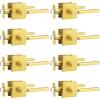 imageProbrico Square Gold Passage Door Handle Heavy Duty Brass Keyless Door Lever Lock for Hallway Closet Interior Door Knobs Lockset Slim Handed Levers 10 PackGold