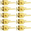 imageProbrico Square Gold Passage Door Handle Heavy Duty Brass Keyless Door Lever Lock for Hallway Closet Interior Door Knobs Lockset Slim Handed Levers 10 PackGold