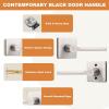 imageProbrico Square Gold Passage Door Handle Heavy Duty Brass Keyless Door Lever Lock for Hallway Closet Interior Door Knobs Lockset Slim Handed Levers 10 PackBrushed Nickel