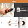 imageProbrico Square Gold Passage Door Handle Heavy Duty Brass Keyless Door Lever Lock for Hallway Closet Interior Door Knobs Lockset Slim Handed Levers 10 PackBrushed Nickel