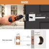 imageProbrico Square Gold Passage Door Handle Heavy Duty Brass Keyless Door Lever Lock for Hallway Closet Interior Door Knobs Lockset Slim Handed Levers 10 PackPolished Chrome