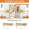imageProbrico Square Gold Passage Door Handle Heavy Duty Brass Keyless Door Lever Lock for Hallway Closet Interior Door Knobs Lockset Slim Handed Levers 10 PackGold