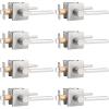imageProbrico Square Gold Passage Door Handle Heavy Duty Brass Keyless Door Lever Lock for Hallway Closet Interior Door Knobs Lockset Slim Handed Levers 10 PackBrushed Nickel