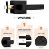 imageProbrico Square Passage Interior Keyless Door Handle Heavy Duty Door Knobs for Hall and Closet Doors NonSlip Grip Levers for RightLeft Handed Doors Matt Black 5 PackBlack