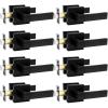 imageProbrico Square Passage Interior Keyless Door Handle Heavy Duty Door Knobs for Hall and Closet Doors NonSlip Grip Levers for RightLeft Handed Doors Matt Black 5 PackBlack