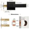 imageProbrico Square Passage Interior Keyless Door Handle Heavy Duty Door Knobs for Hall and Closet Doors NonSlip Grip Levers for RightLeft Handed Doors Matt Black 5 PackBlack