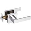 imageProbrico 10 Pack Gold Door Handles Passage Door Levers Heavy Duty Closet and Hall Door Locks Interior Keyless Locksets Reversible Flat Levers with Square RosettePolished Chrome