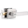 imageProbrico Gold Privacy Door Handle Lockset Heavy Duty Interior Door Lever for Bedroom Reversible Keyless Handleset Door Knob 10 PackBrushed Nickel