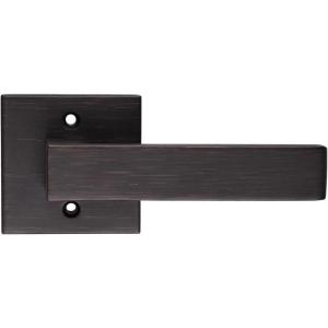 imageProbrico Brushed Gold Dummy Door Handle Interior Door Levers Square Single NonTurning Satin Brass Door Handles Hardware for French Door 10 PackOil Rubbed Bronze