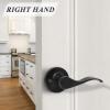 imageProbrico 1 Pair Black Wave Style Dummy Door Lever for Interior DoorLeft Hand and Right Handed NonFunctioningBlack