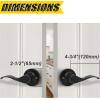 imageProbrico 1 Pair Black Wave Style Dummy Door Lever for Interior DoorLeft Hand and Right Handed NonFunctioningBlack