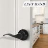 imageProbrico 1 Pair Black Wave Style Dummy Door Lever for Interior DoorLeft Hand and Right Handed NonFunctioningBlack