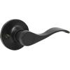 imageProbrico 1 Pair Black Wave Style Dummy Door Lever for Interior DoorLeft Hand and Right Handed NonFunctioningBlack