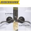 imageProbrico 1 Pair Black Wave Style Dummy Door Lever for Interior DoorLeft Hand and Right Handed NonFunctioningOil Rubbed Bronze